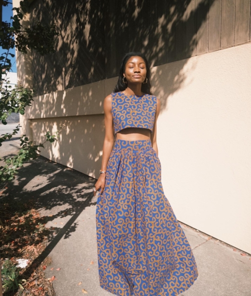 African skirt and top